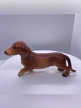 Dachshund porcelain vintage figurine.